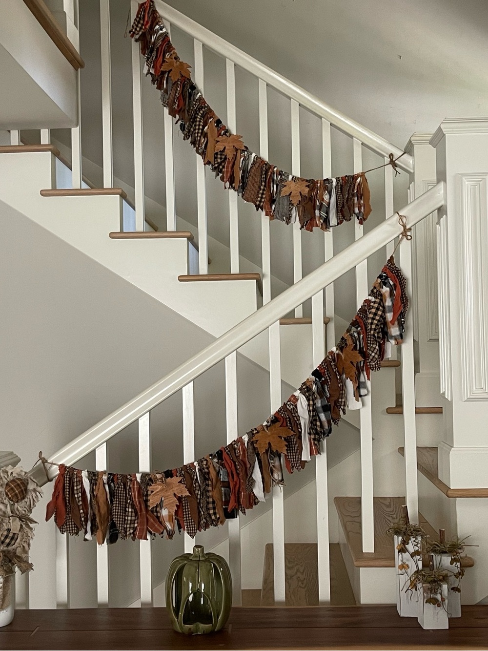 Fall Rag Tie Garland New! - Picture 3 of 3